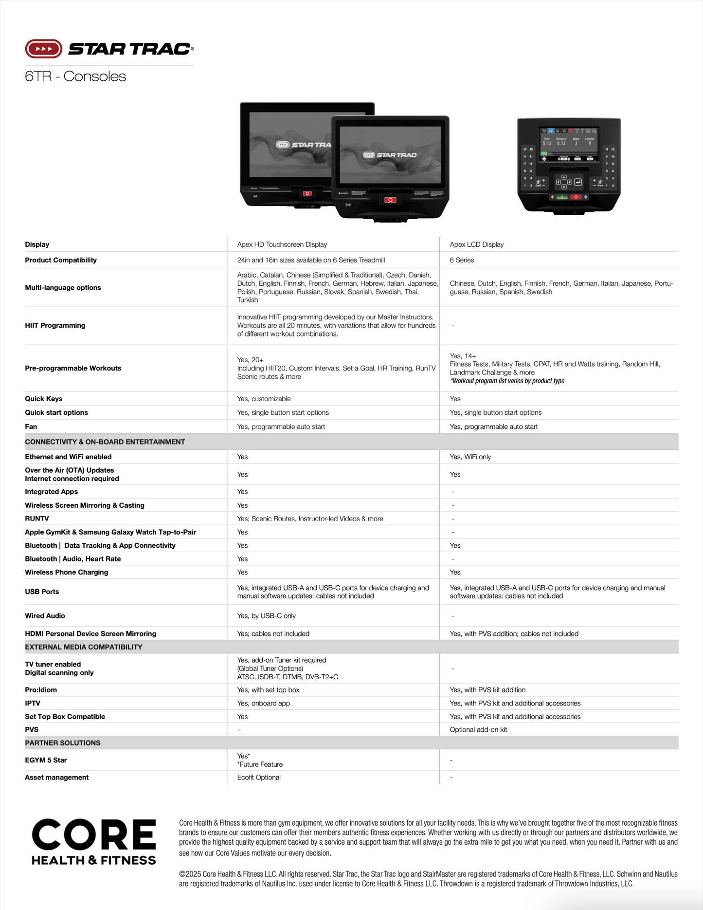StarTrac 6TR Treadmill (24" HD Touchscreen)