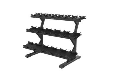 Precor Vitality 3 Tier Dumbbell Rack (10 Pair) VBR6814
